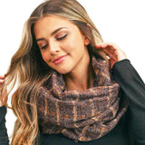 Plaid Check Infinity Scarf - Madeline Love - Flyclothing LLC
