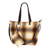 Plaid Check Weekend Tote Bag - Madeline Love - Flyclothing LLC