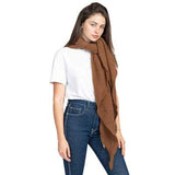 Plain Solid Triangle Scarf Shawl - Madeline Love - Flyclothing LLC