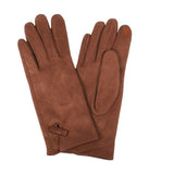 Ribbon Pointed Faux Suede Touch Smart Gloves - Madeline Love - Flyclothing LLC