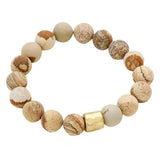 Semi precious stone beaded stretch bracelet - Madeline Love - Flyclothing LLC