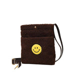 Smile Pointed Sherpa Rectangle Crossbody Bag - Madeline Love - Flyclothing LLC