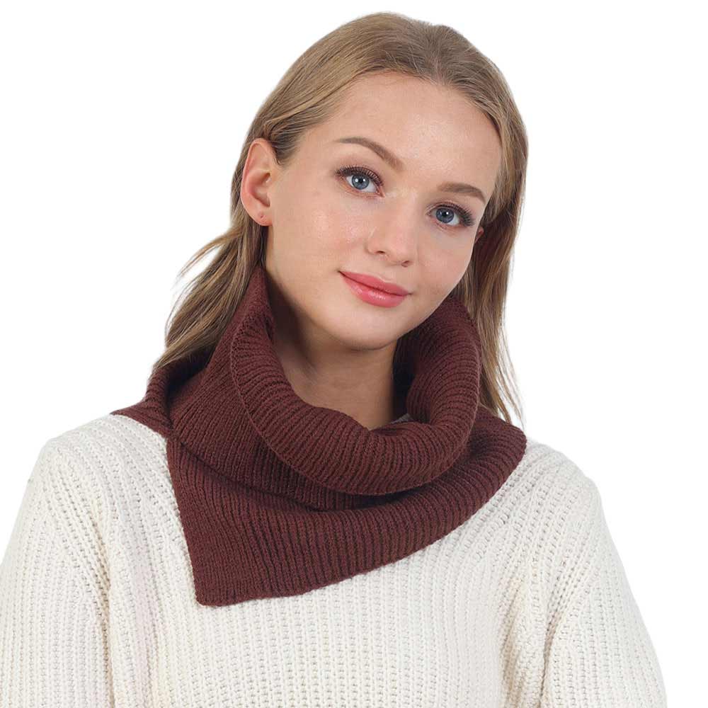 Solid Knit Snood Scarf - Madeline Love - Flyclothing LLC