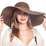 Solid Floppy Straw Sun Hat - Madeline Love - Flyclothing LLC