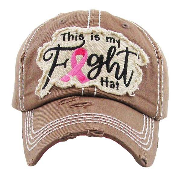 This is my Fight Hat Pink Ribbon Vintage Baseball Cap - Madeline Love - Flyclothing LLC