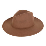 Solid Color Classic Wide Brim Fedora Hat - Madeline Love - Flyclothing LLC