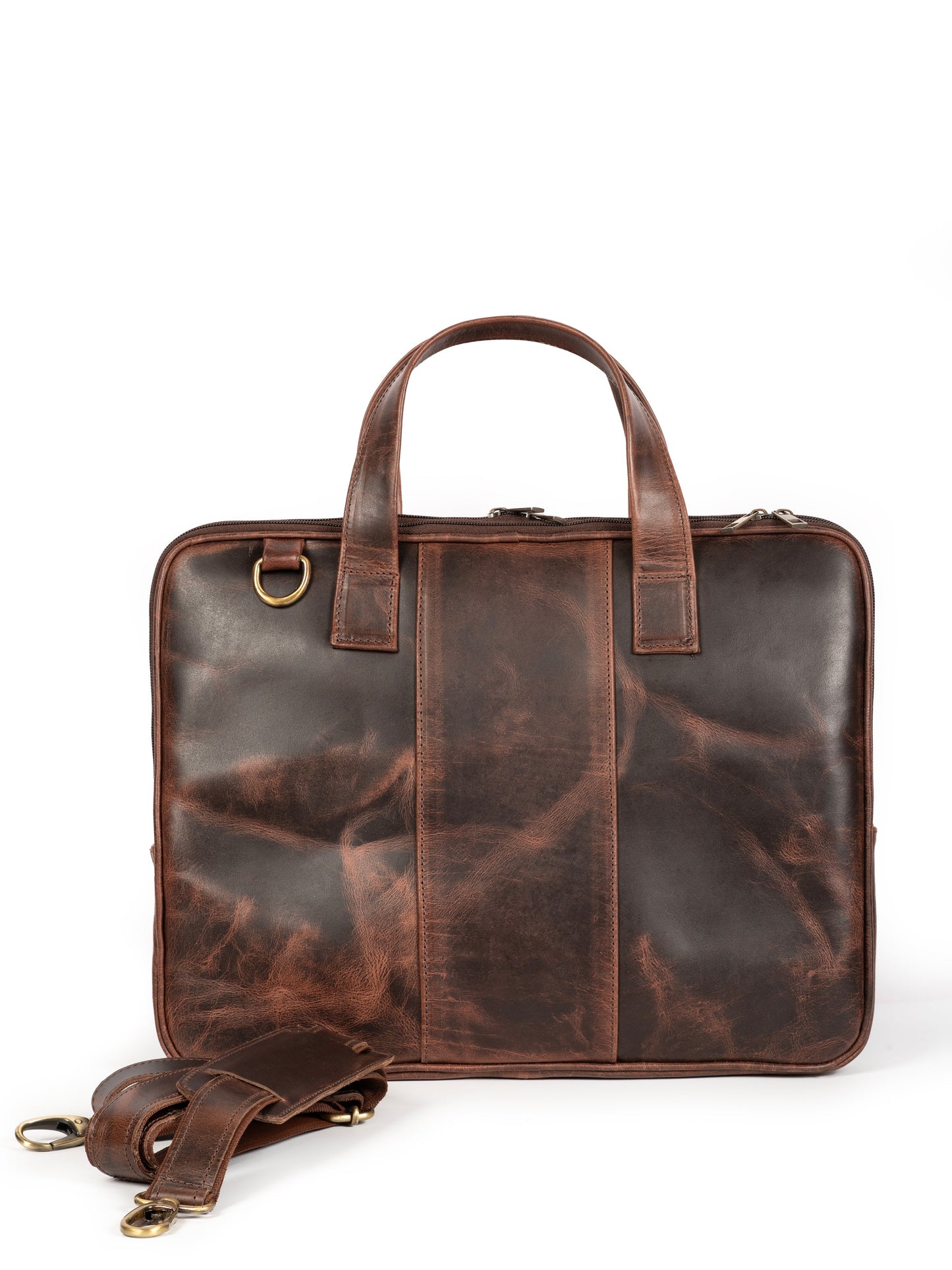 Harbor Laptop Briefcase, Brown - Classy Leather Bags - Flyclothing LLC