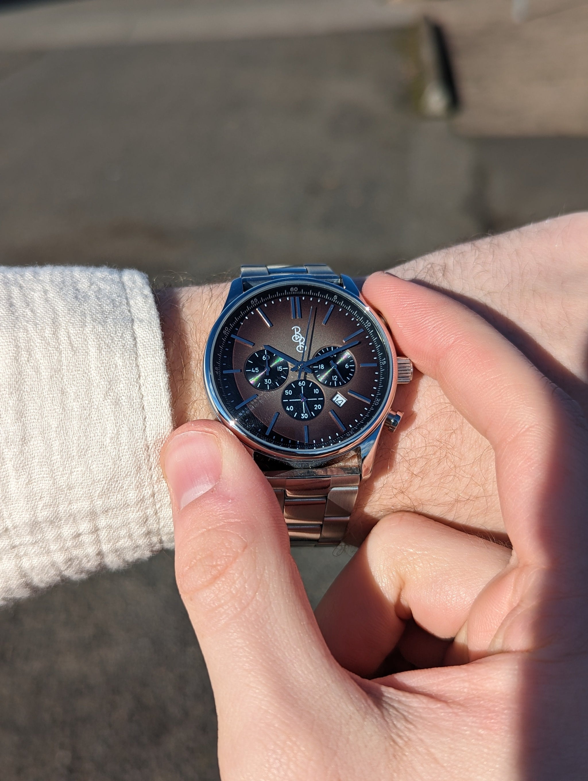 Brown Retro Chronograph - The Beyond Boring Watch Company - Flyclothing LLC