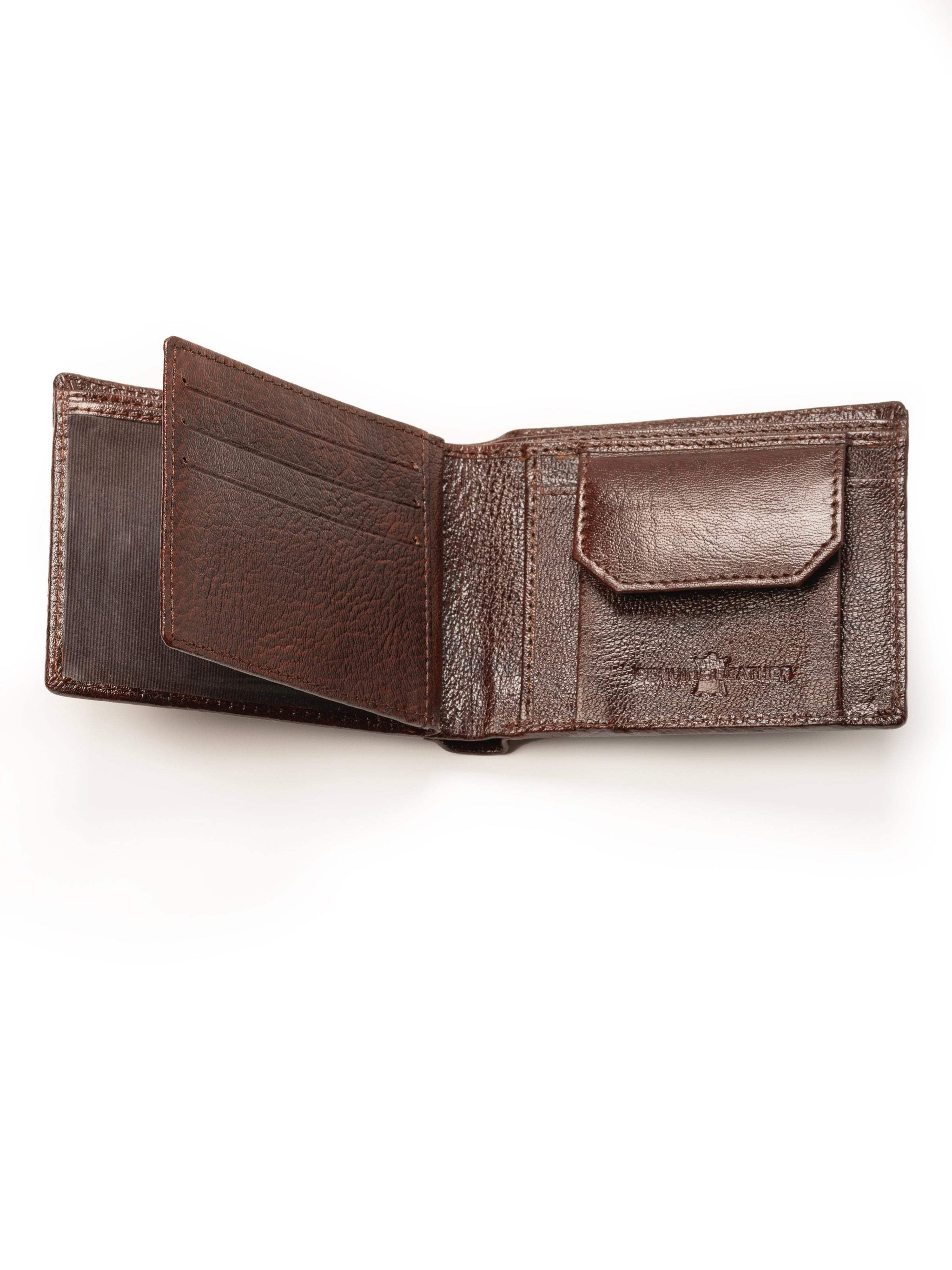 Brown Sleek-Fit Wallet - Classy Leather Bags - Flyclothing LLC