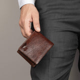 Brown Sleek-Fit Wallet - Classy Leather Bags - Flyclothing LLC