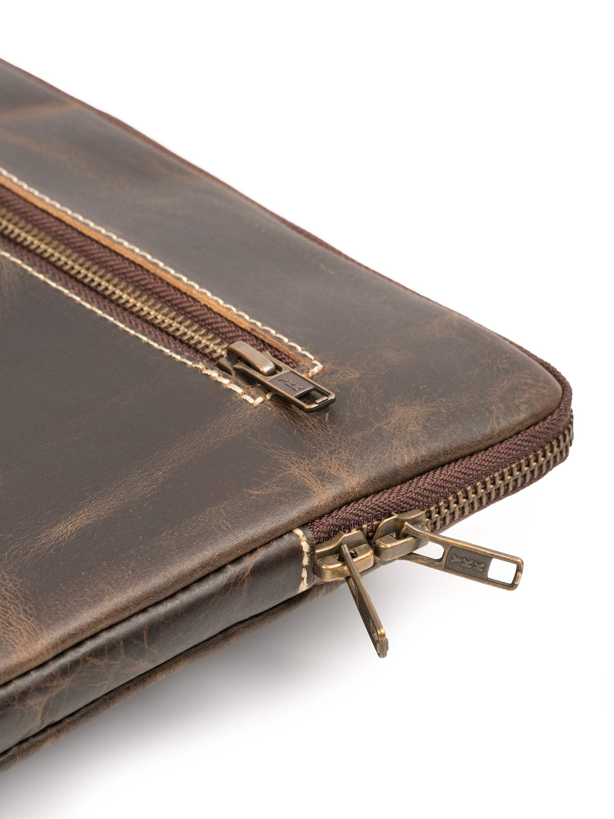 Brown Laptop Sleeve - Classy Leather Bags - Flyclothing LLC