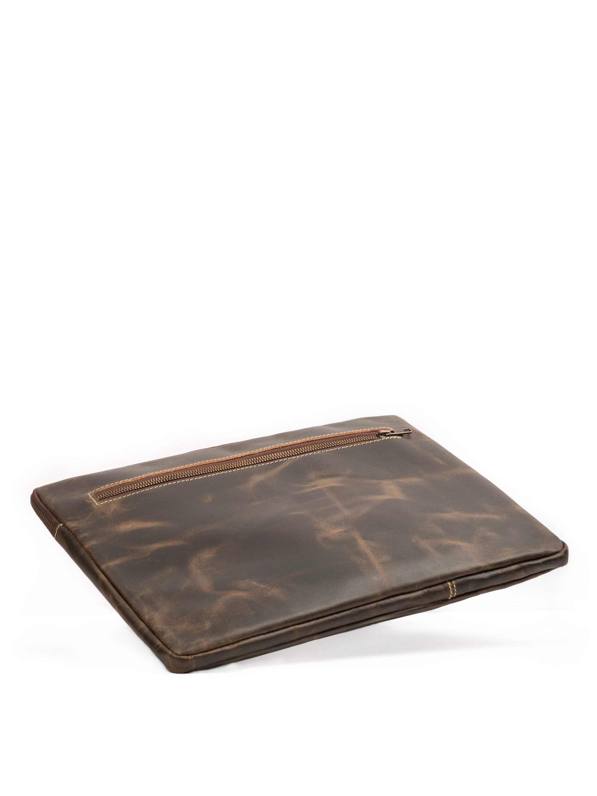 Brown Laptop Sleeve - Classy Leather Bags - Flyclothing LLC