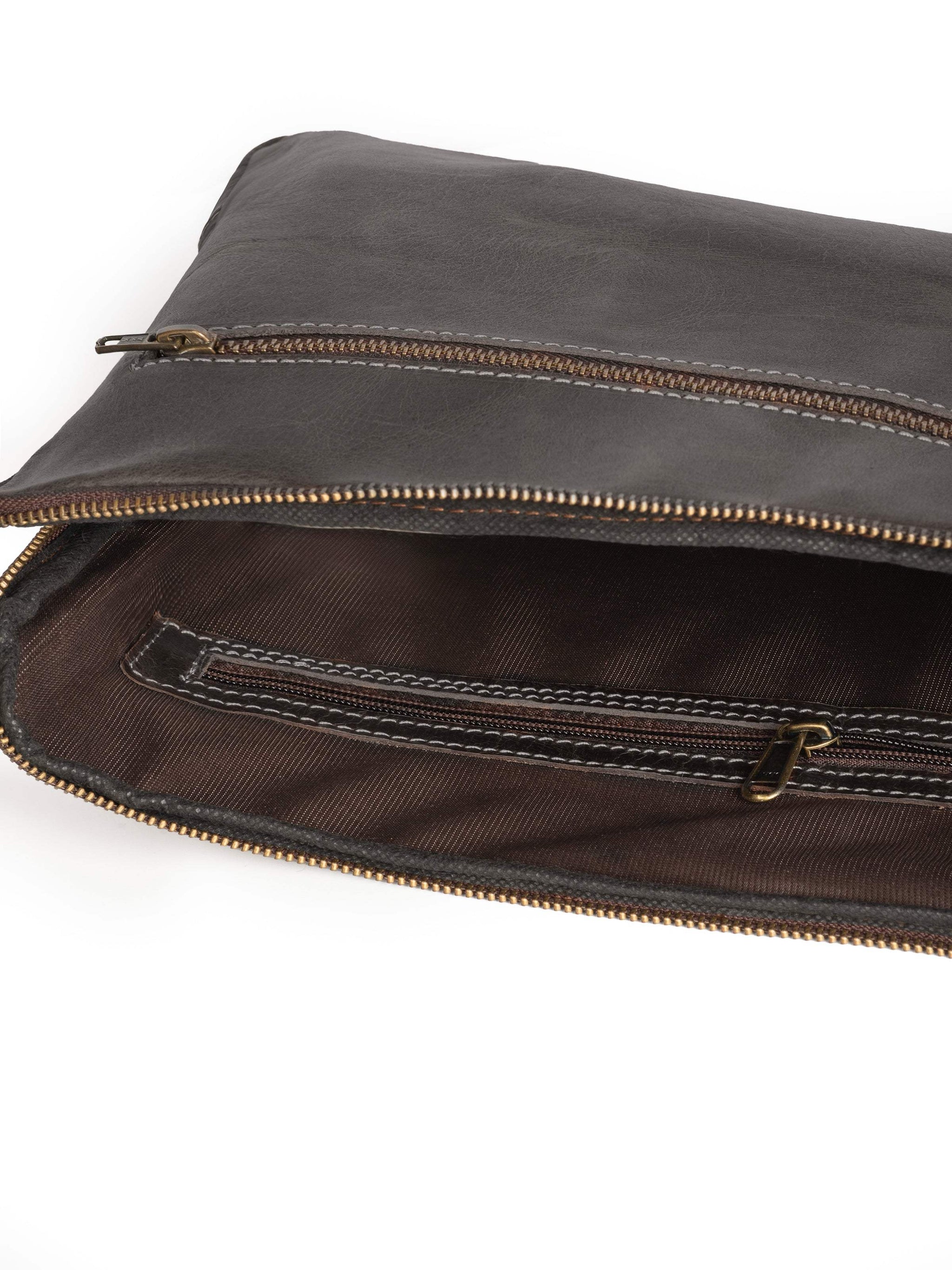 Brown Laptop Sleeve - Classy Leather Bags - Flyclothing LLC