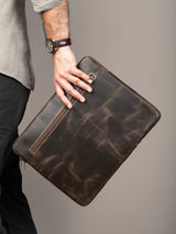 Brown Laptop Sleeve - Classy Leather Bags - Flyclothing LLC