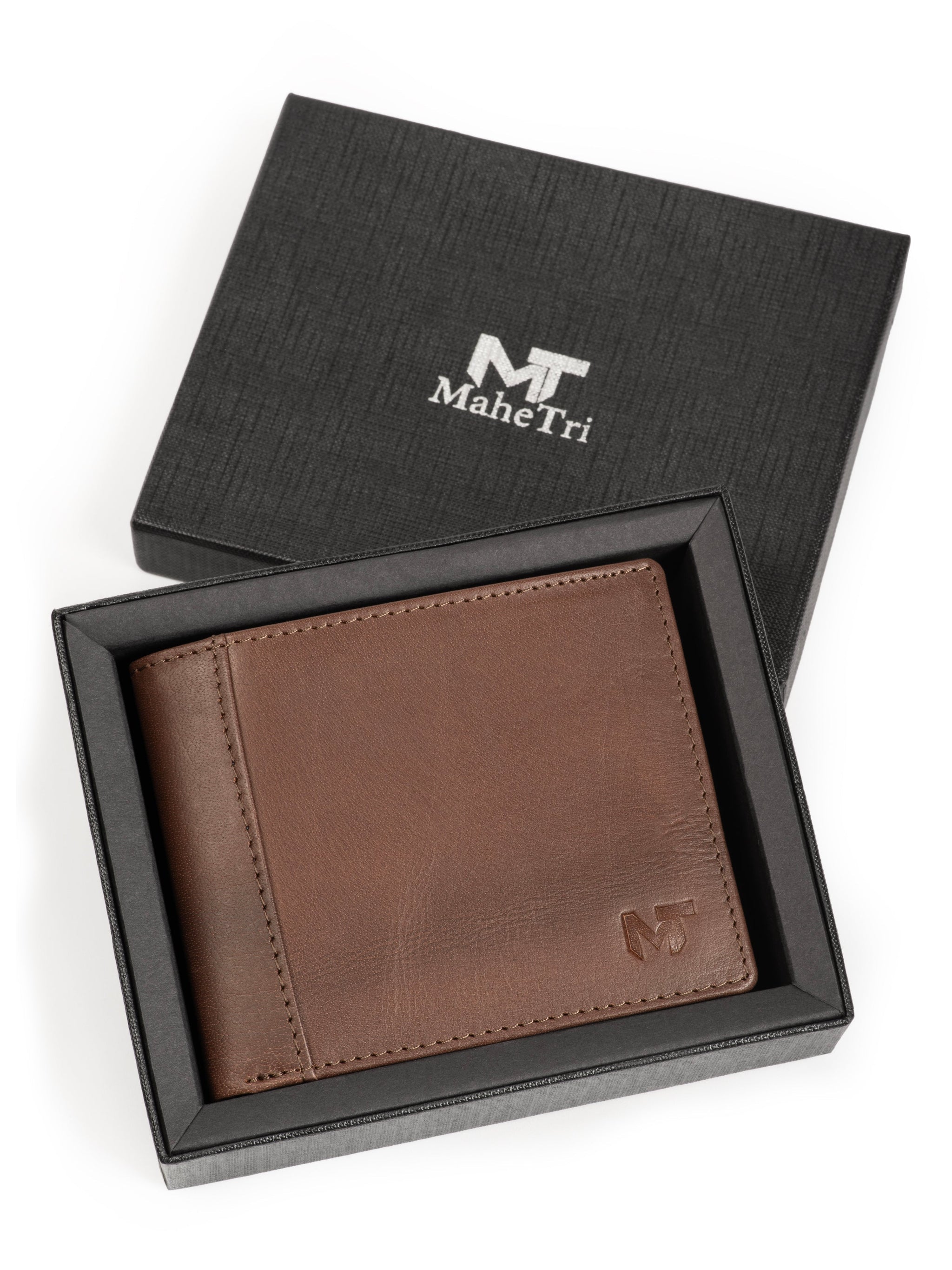 Wealth Ward Brown Bi-folded Wallet - Classy Leather Bags - Flyclothing LLC