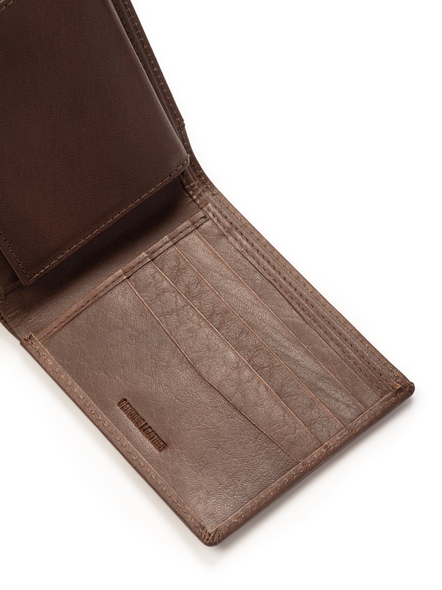 Wealth Ward Brown Bi-folded Wallet - Classy Leather Bags - Flyclothing LLC