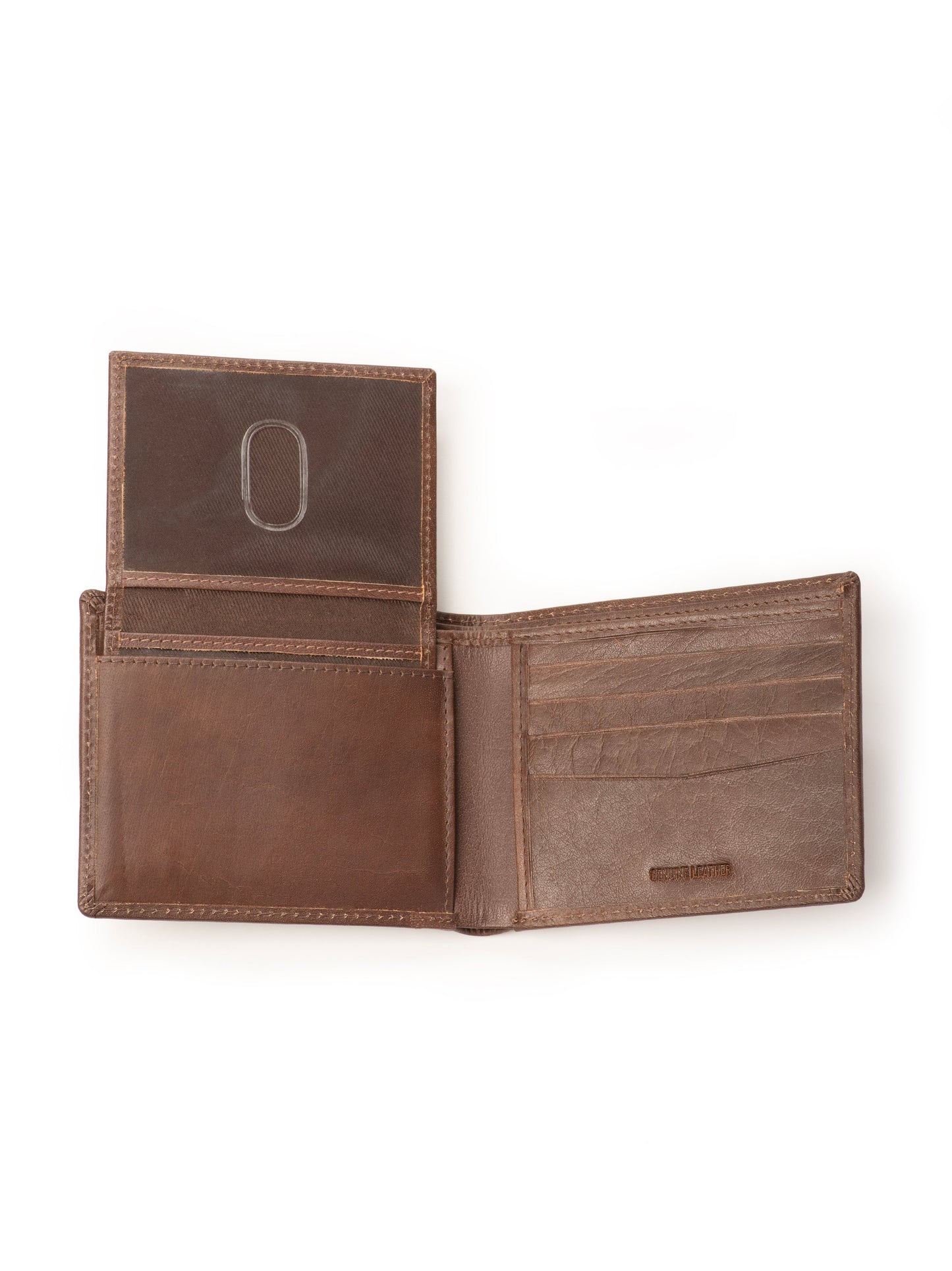 Wealth Ward Brown Bi-folded Wallet - Classy Leather Bags - Flyclothing LLC