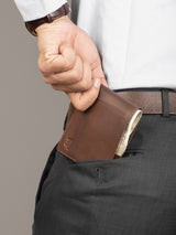 Wealth Ward Brown Bi-folded Wallet - Classy Leather Bags - Flyclothing LLC