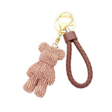 Bling Bear Figure Faux Leather Strap Bag Charm - Madeline Love - Flyclothing LLC