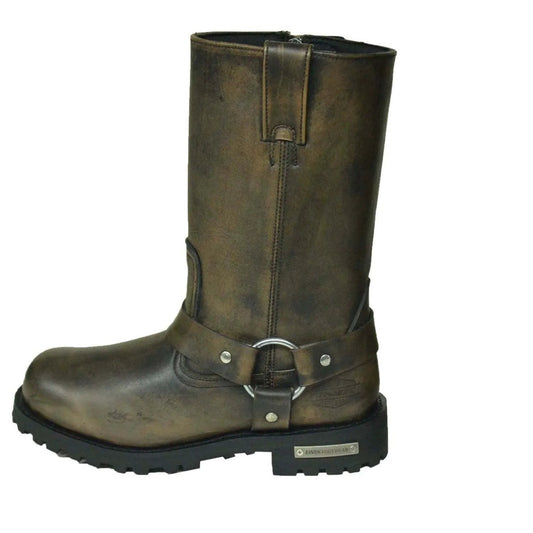 Brown Harness - Mens Motorcycle Biker Leather Boots - Unik Just for Bikers - Flyclothing LLC