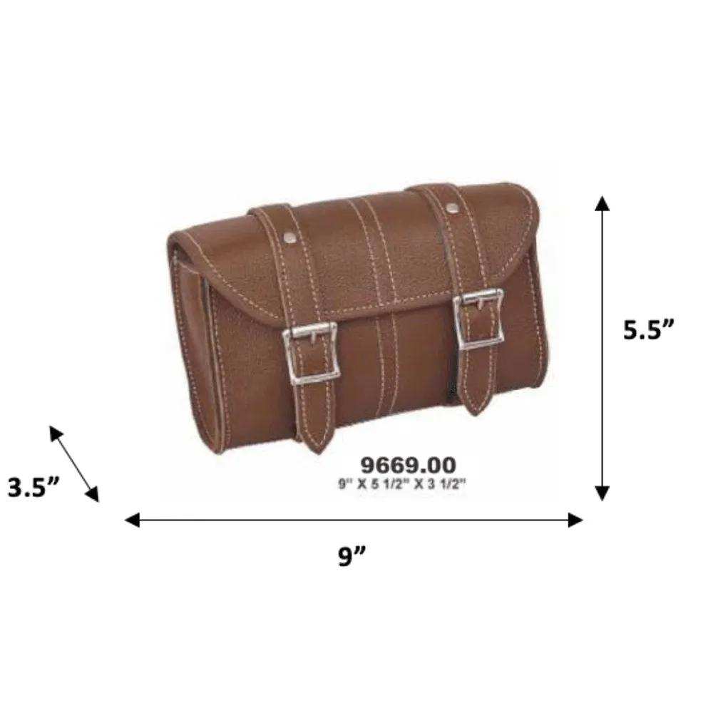 Brown - Leather Tool Bag - Unik Just for Bikers - Flyclothing LLC
