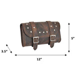 Brown - Leather Tool Bag - Unik Just for Bikers - Flyclothing LLC