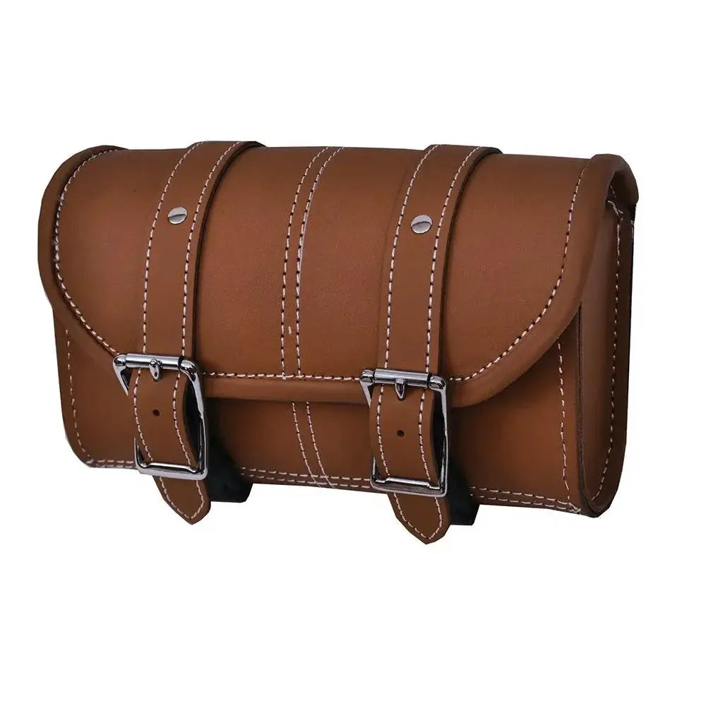 Brown Leather Tool Bag - Unik Just for Bikers - Flyclothing LLC