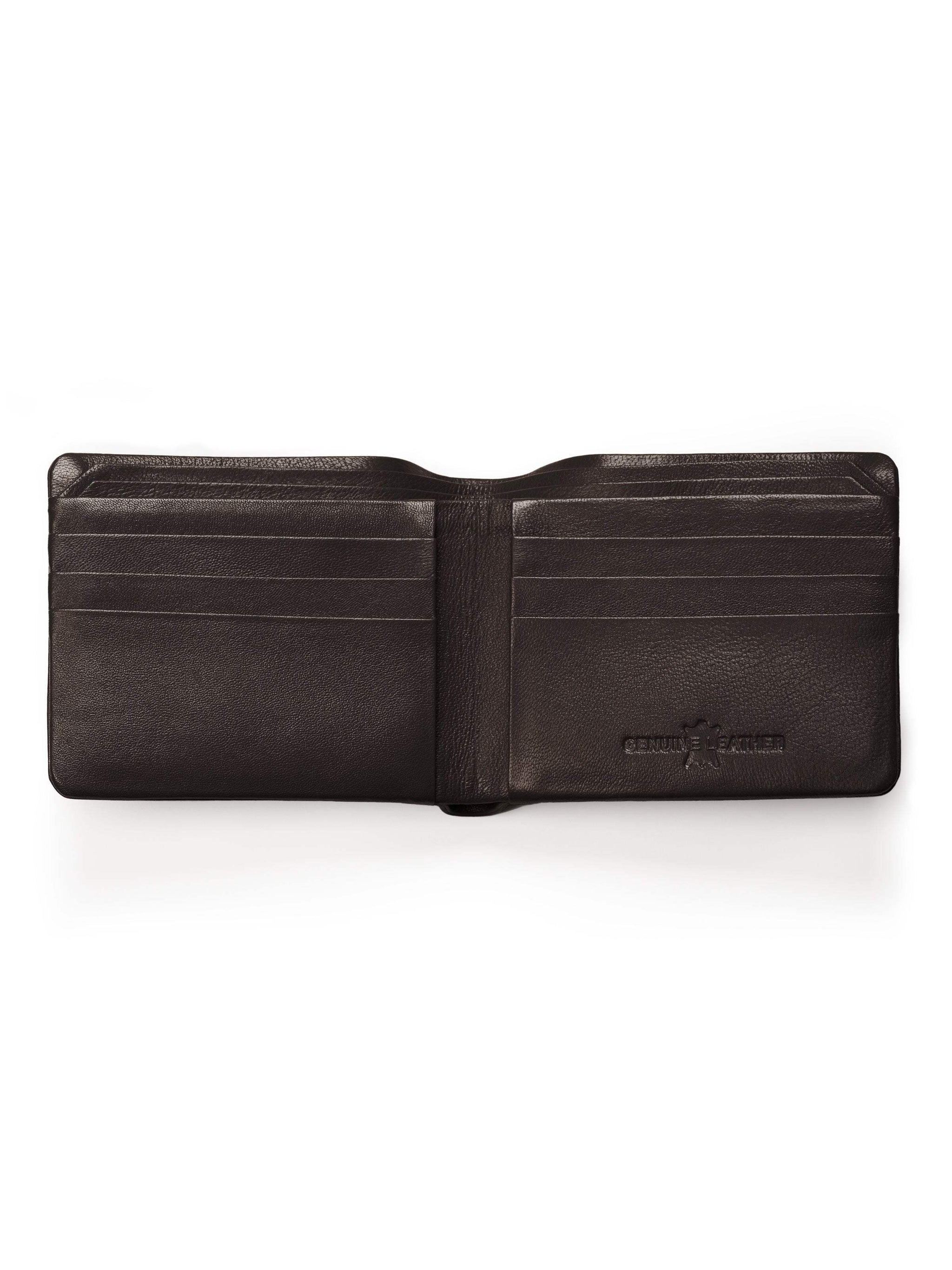 Dark Brown Duke Bifold Wallet - Classy Leather Bags - Flyclothing LLC