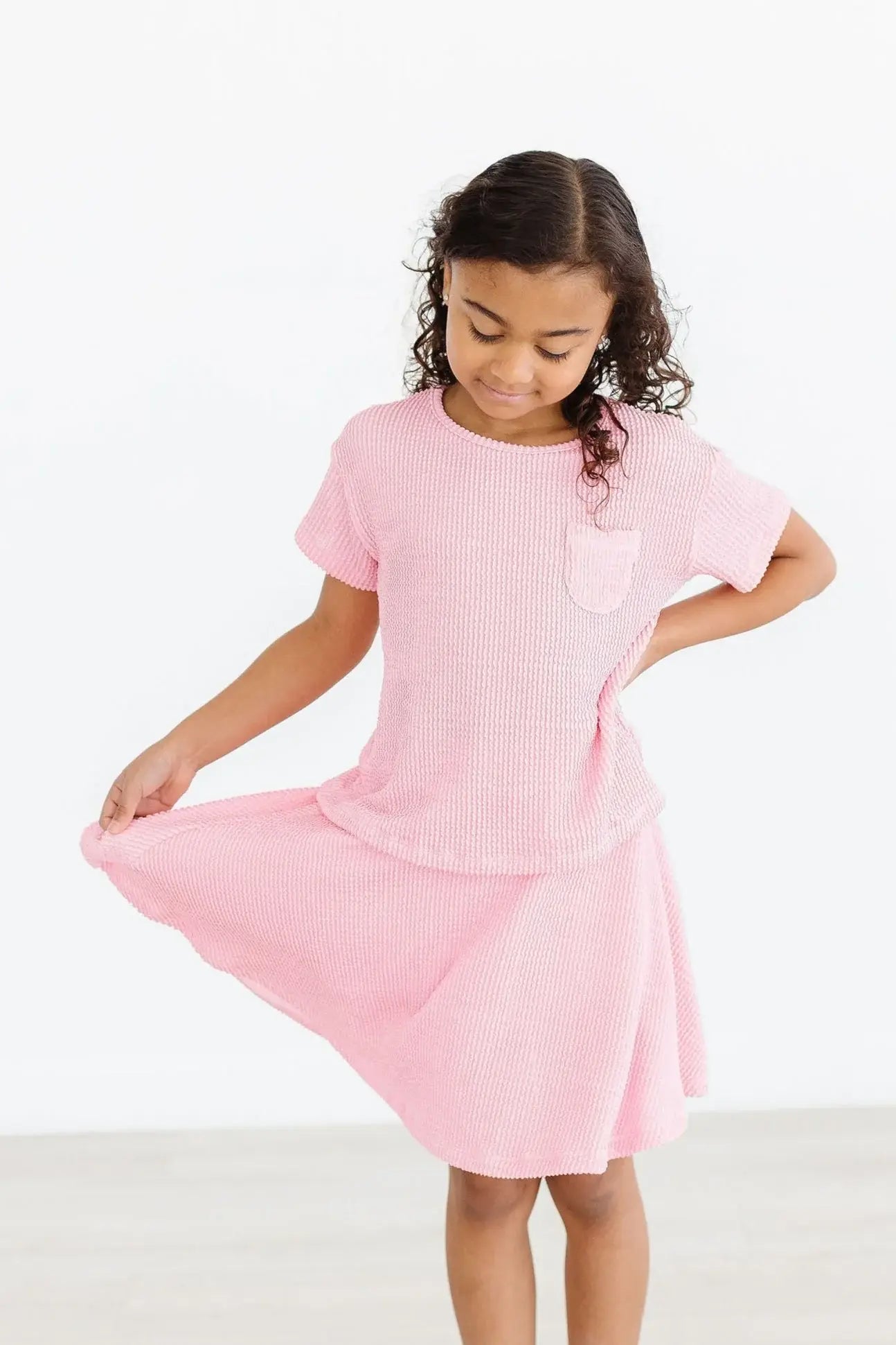 Bubblegum Pink Scrunchy Pocket Tee - Mila & Rose ® - Flyclothing LLC