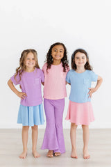 Bubblegum Pink Scrunchy Pocket Tee - Mila & Rose ® - Flyclothing LLC