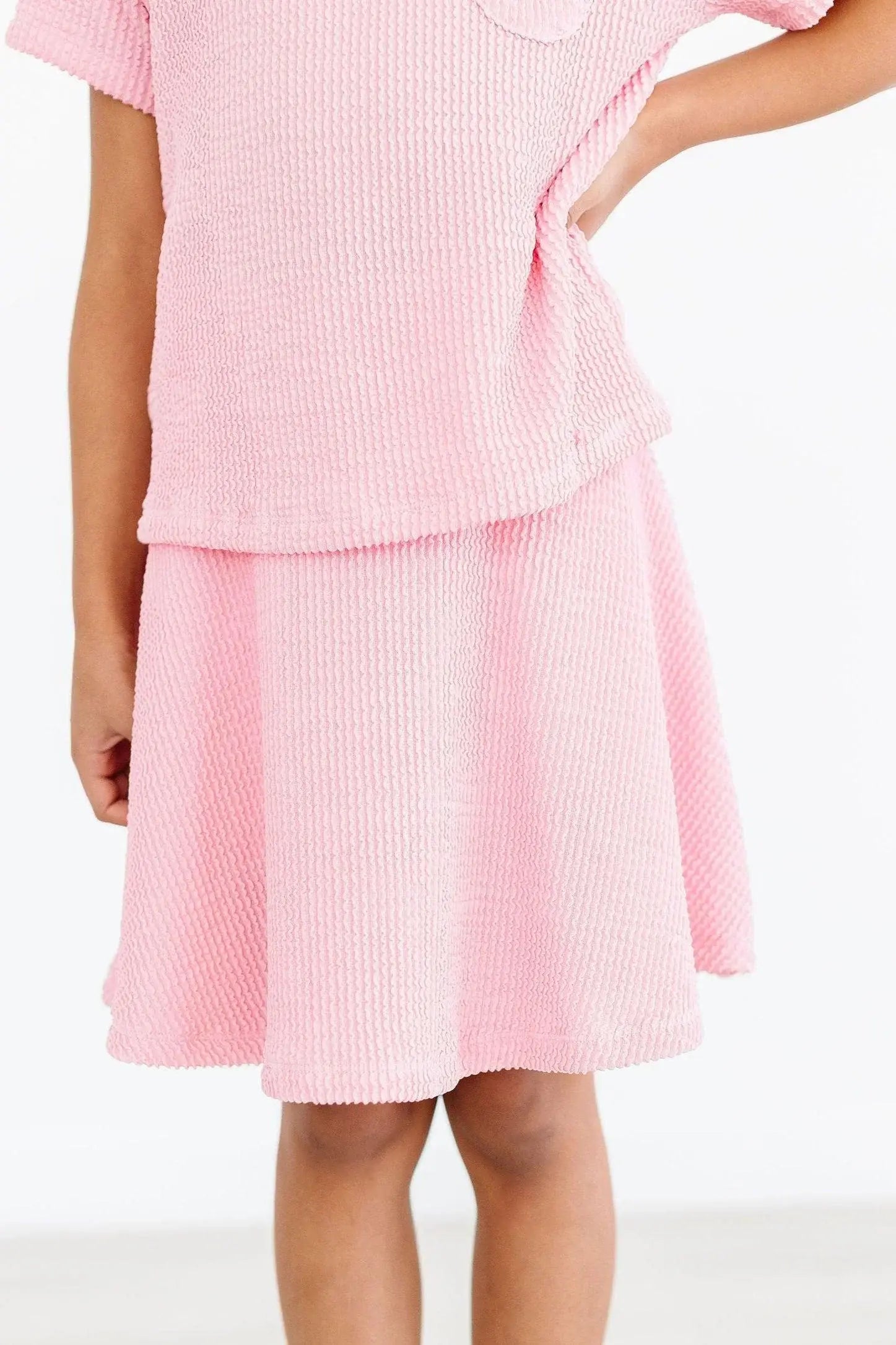 Bubblegum Pink Scrunchy Twirl Skort - Mila & Rose ® - Flyclothing LLC