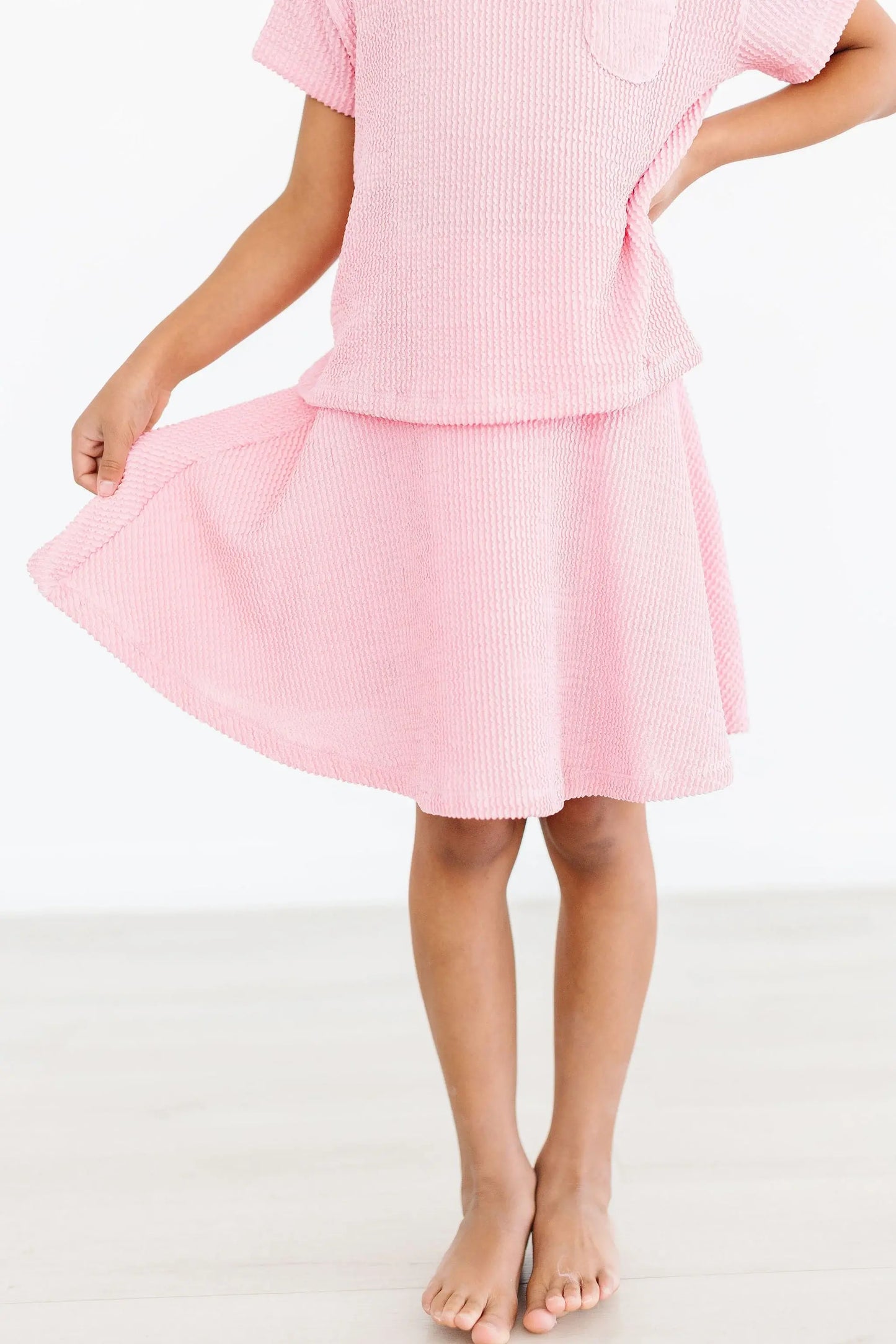 Bubblegum Pink Scrunchy Twirl Skort - Mila & Rose ® - Flyclothing LLC