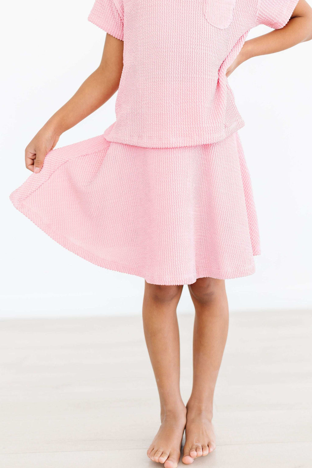 Bubblegum Pink Scrunchy Twirl Skort - Mila & Rose ® - Flyclothing LLC