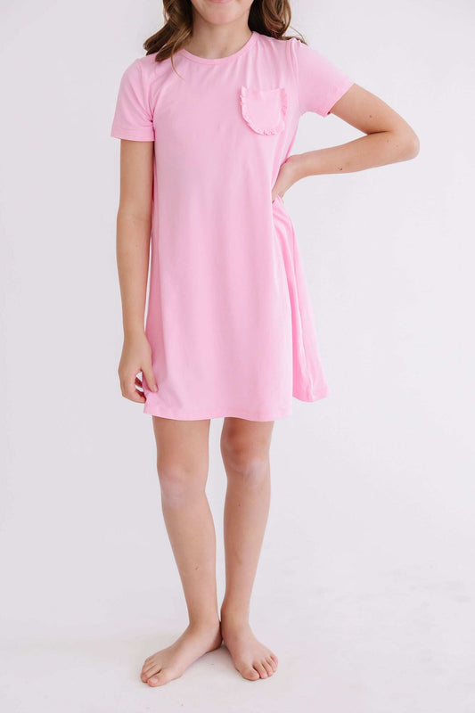Bubblegum Pink T-Shirt Dress - Mila & Rose ® - Flyclothing LLC
