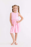 Bubblegum Pink Tank Pocket Twirl Dress - Mila & Rose ® - Flyclothing LLC