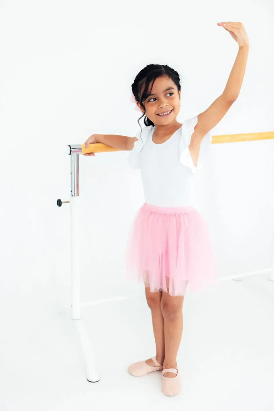 White S/S Flutter Sleeve Leotard - Mila & Rose ® - Flyclothing LLC