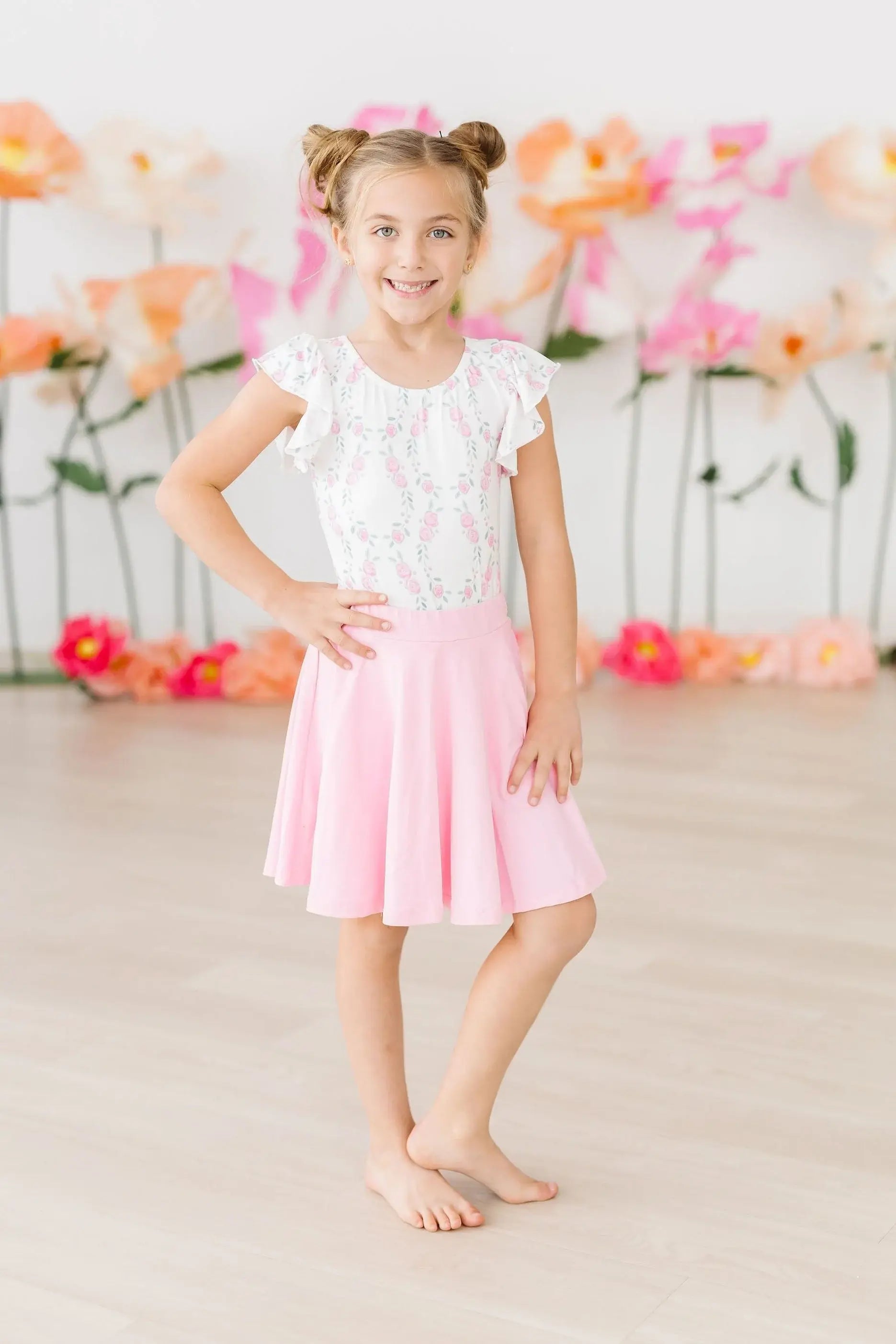 Bubblegum Pink Twirl Skort - Mila & Rose ® - Flyclothing LLC