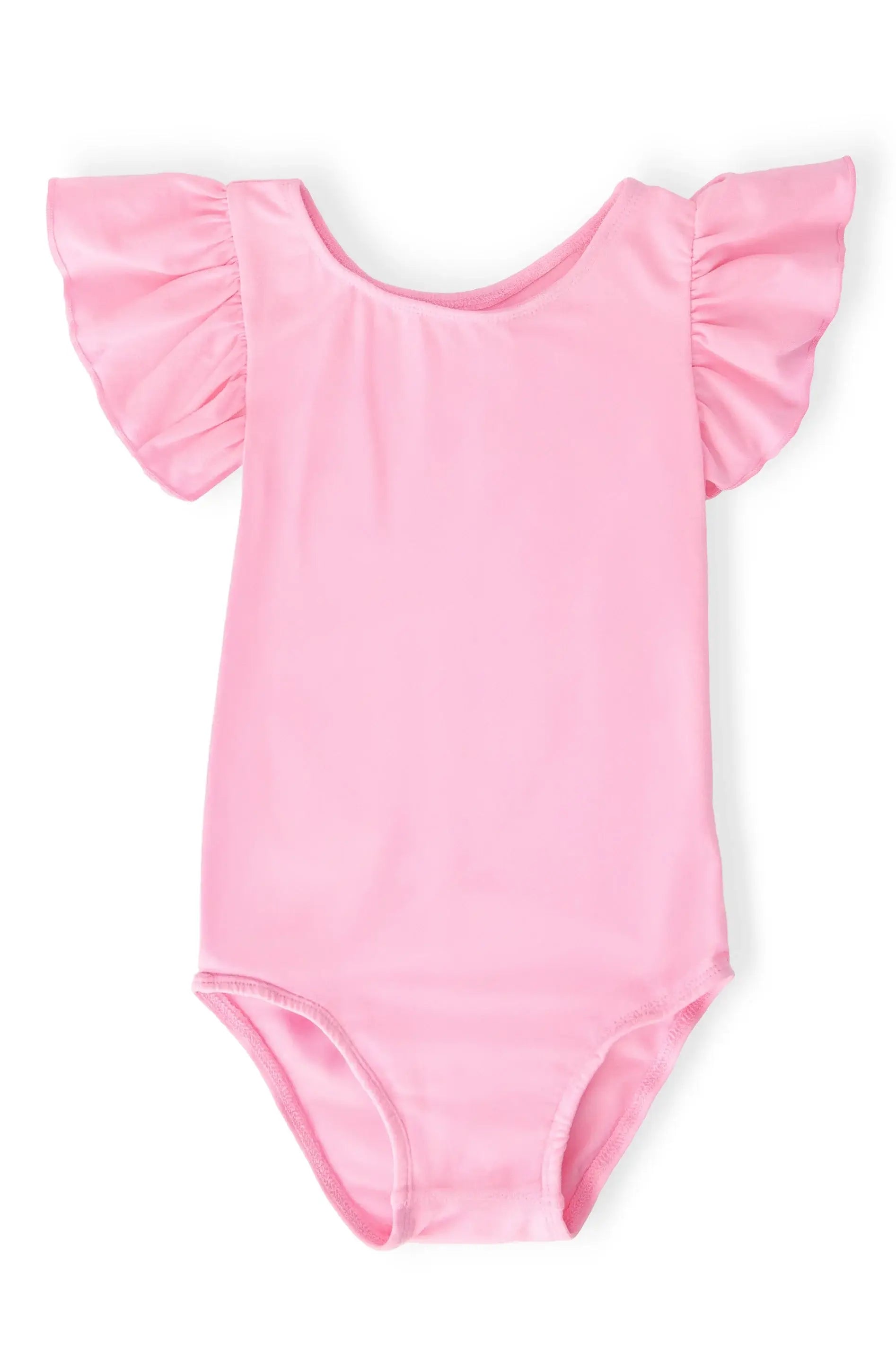 Bubblegum Pink S/S Flutter Sleeve Leotard - Mila & Rose ® - Flyclothing LLC