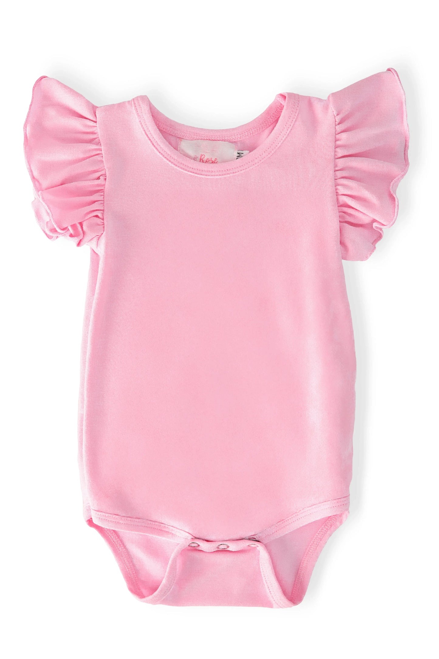 Bubblegum Pink S/S Flutter Bodysuit - Mila & Rose ® - Flyclothing LLC