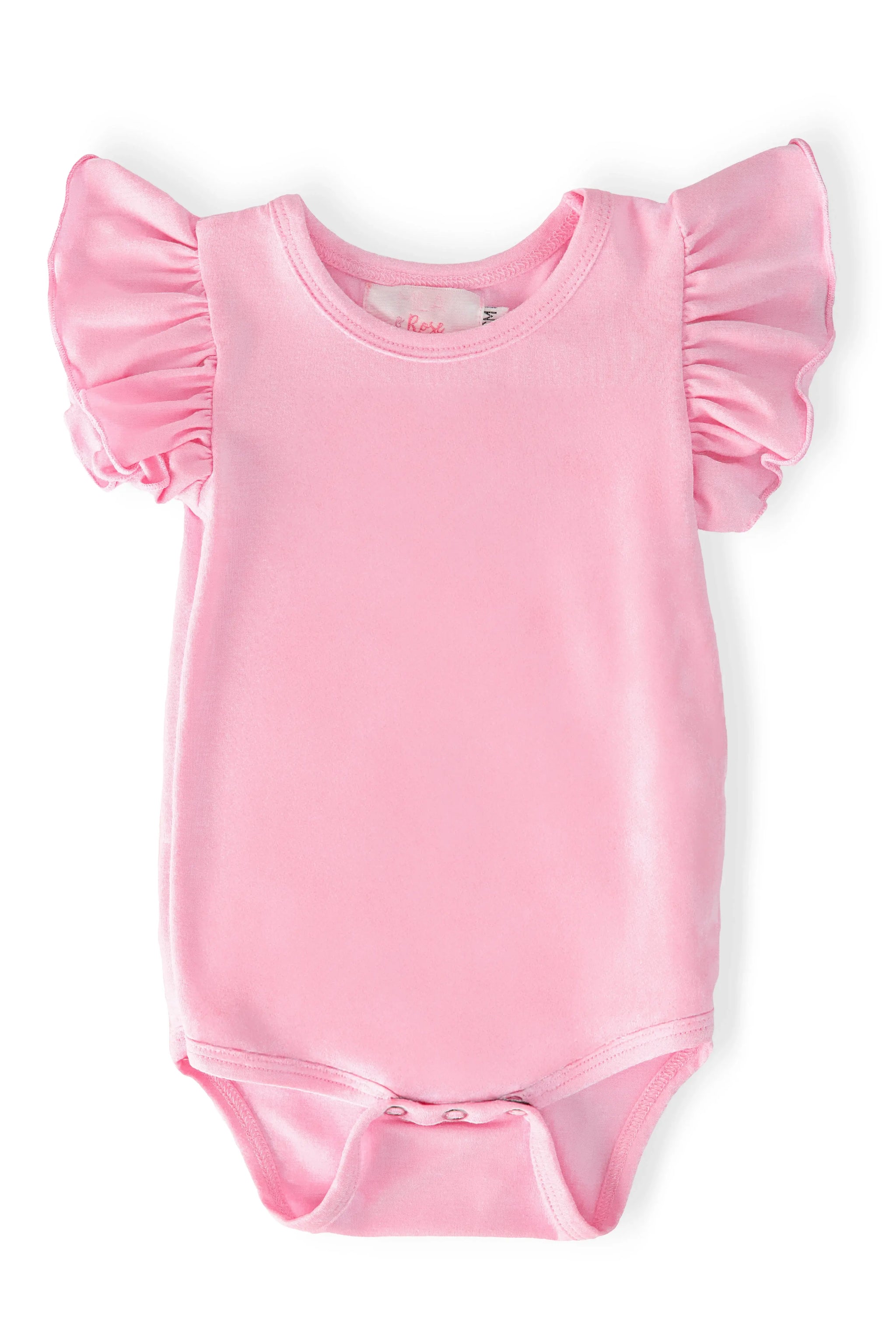 Bubblegum Pink S/S Flutter Bodysuit - Mila & Rose ® - Flyclothing LLC