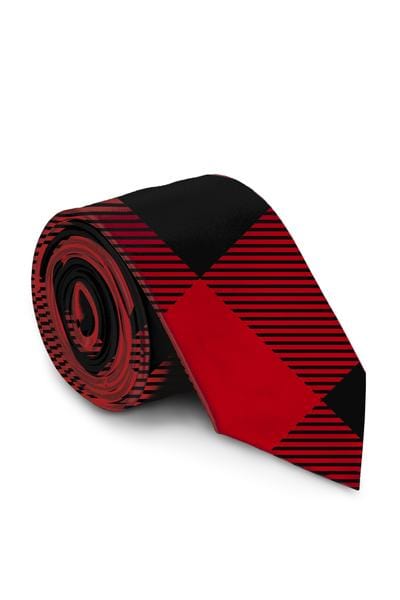 The Red & Black Lumberjack | Buffalo Check Tie - Shinesty