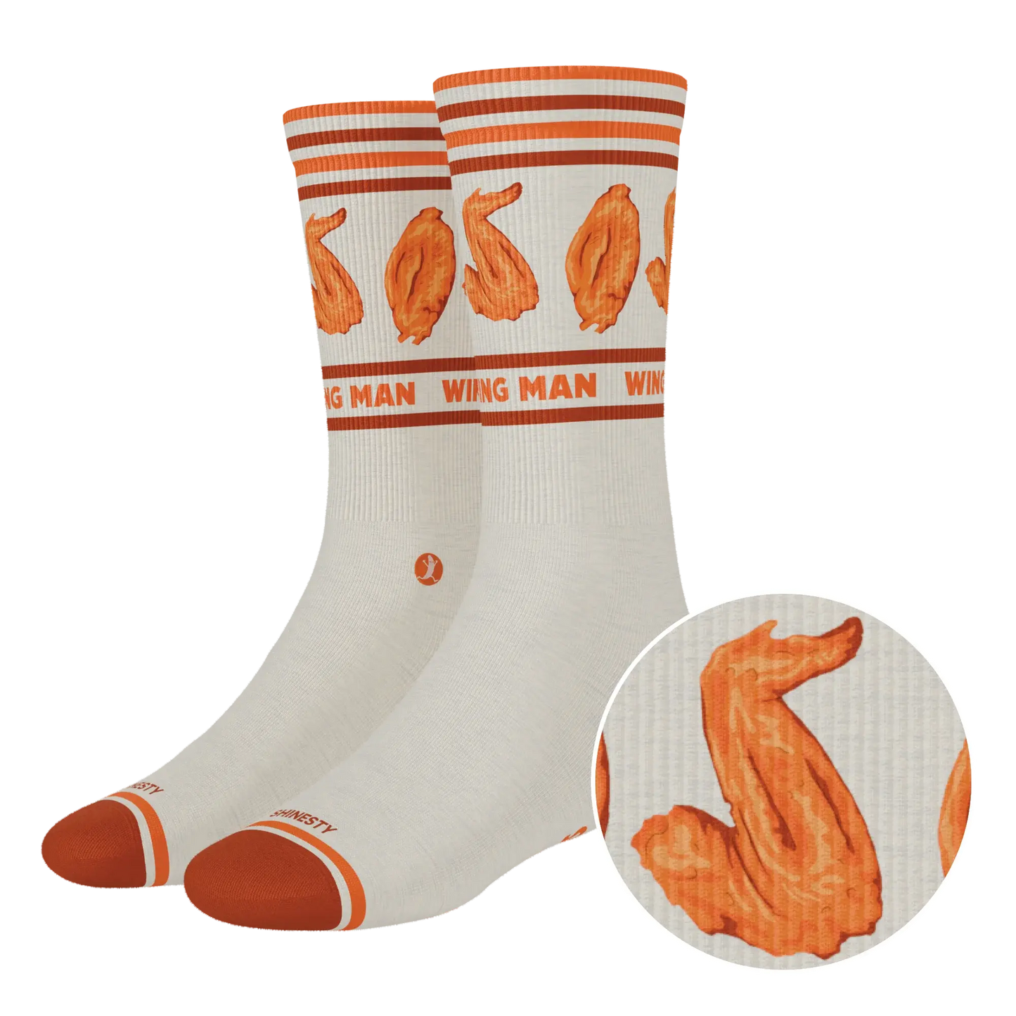 The Buffalo & Blue | Chicken Wings Heel Hammock™ Crew Socks - Shinesty - Flyclothing LLC