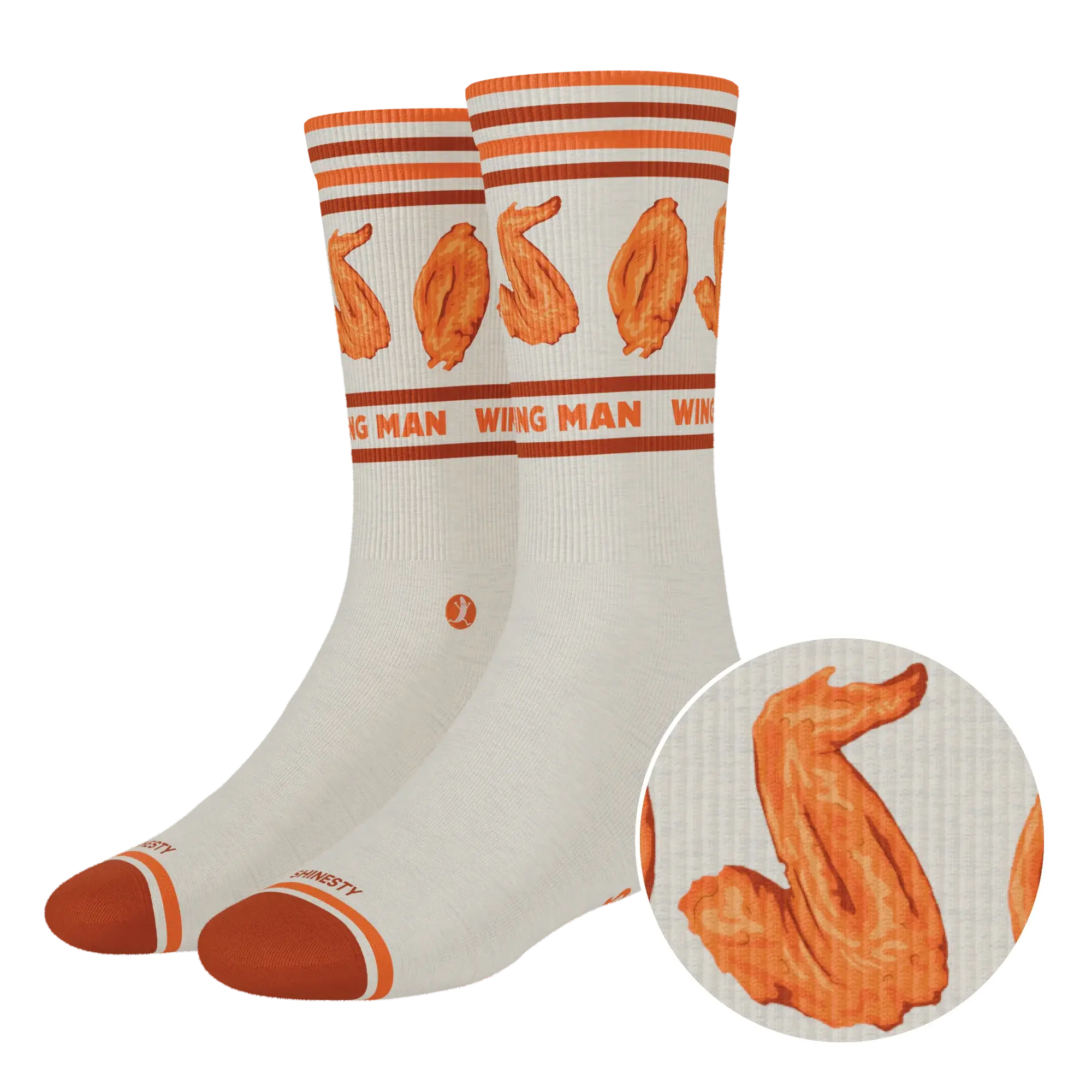 The Buffalo & Blue | Chicken Wings Heel Hammock™ Crew Socks - Shinesty - Flyclothing LLC