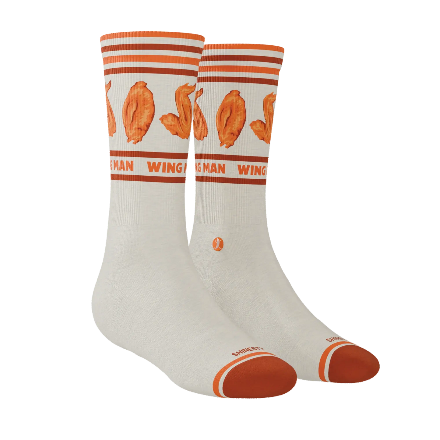 The Buffalo & Blue | Chicken Wings Heel Hammock™ Crew Socks - Shinesty - Flyclothing LLC