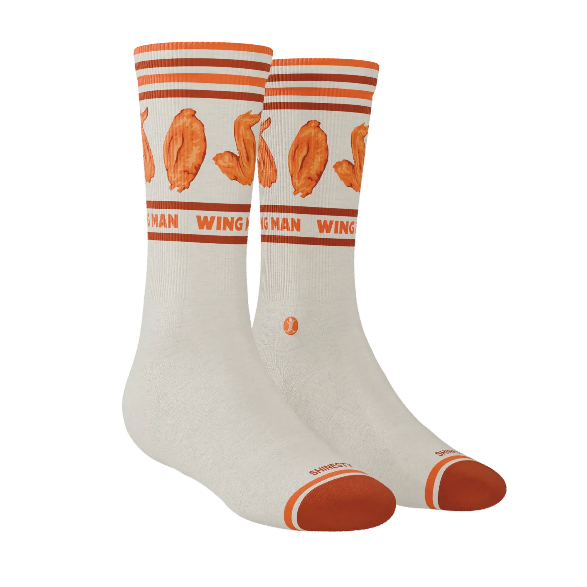 The Buffalo & Blue | Chicken Wings Heel Hammock™ Crew Socks - Shinesty - Flyclothing LLC