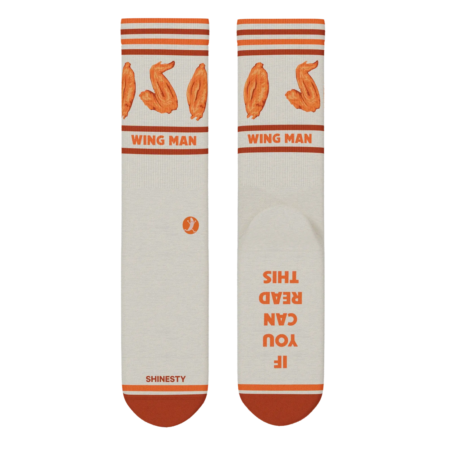 The Buffalo & Blue | Chicken Wings Heel Hammock™ Crew Socks - Shinesty - Flyclothing LLC