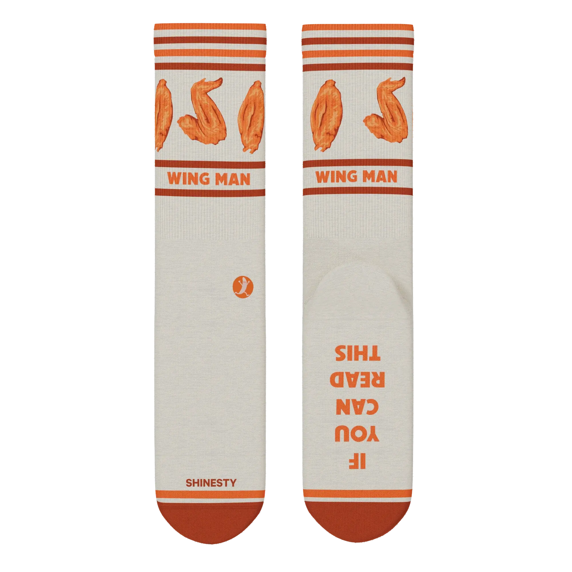 The Buffalo & Blue | Chicken Wings Heel Hammock™ Crew Socks - Shinesty - Flyclothing LLC