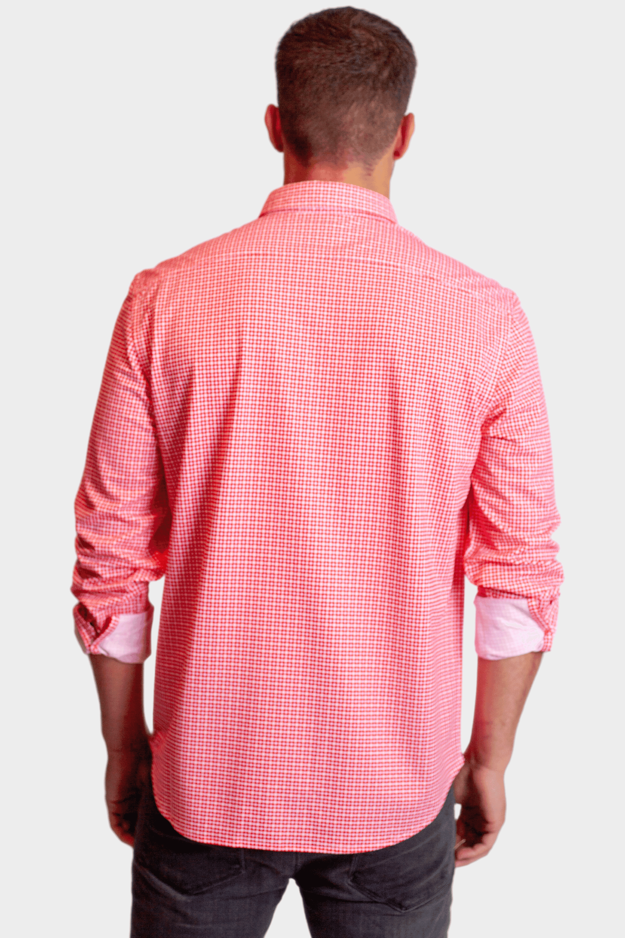Swiss Check Long Sleeve Tech Shirt - Red - Buki - Flyclothing LLC