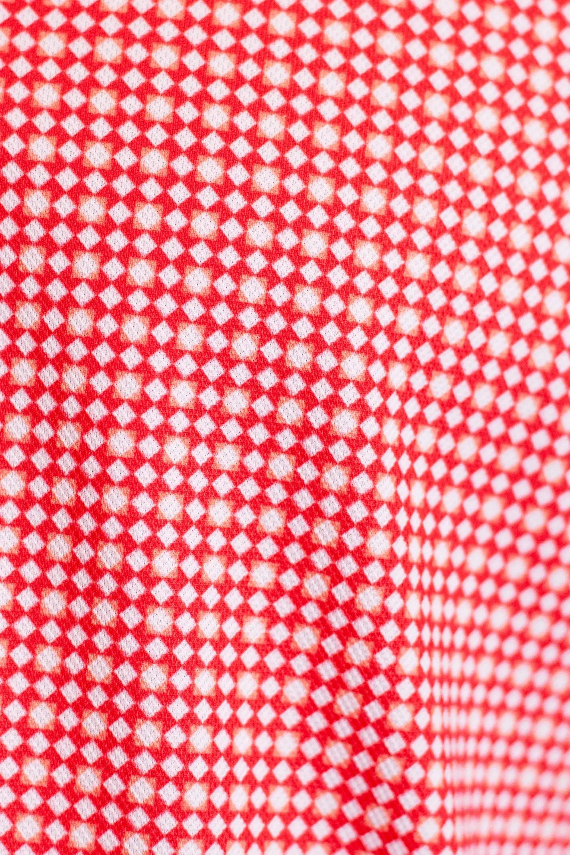 Swiss Check Long Sleeve Tech Shirt - Red - Buki - Flyclothing LLC