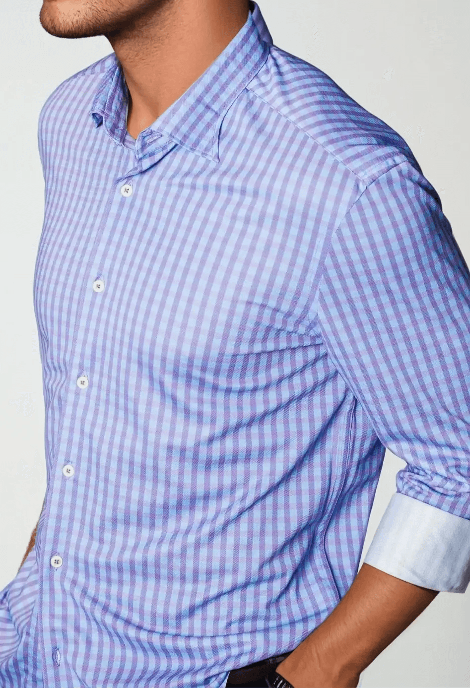 Avant Check Long Sleeve Tech Shirt - Buki - Flyclothing LLC